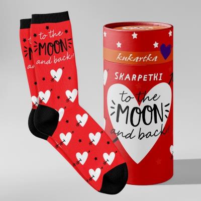 Opakowanie Skarpetki Walentynki To the moon and back