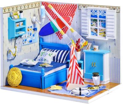 Opakowanie Składany Drewniany Model LED Leo's Room