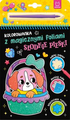 Okładka książki Słodkie pieski. Kolorowanka z magicznymi foliami