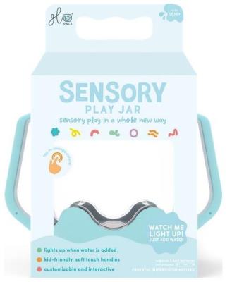 Opakowanie Słoik sensoryczny do napełnienia wodą błękitny