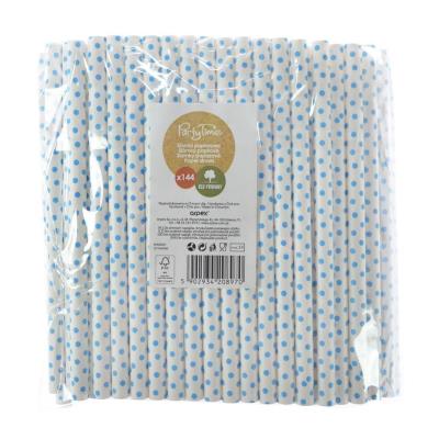 Słomki papierowe jumbo 10mm niebieskie 144szt. Wydawca: ARPEX. SmakLiter.pl Opakowanie Słomki papierowe jumbo 10mm niebieskie 144szt
