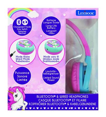 Opakowanie Słuchawki 2 w 1 Unicorn Lexibook HPBT010UNI