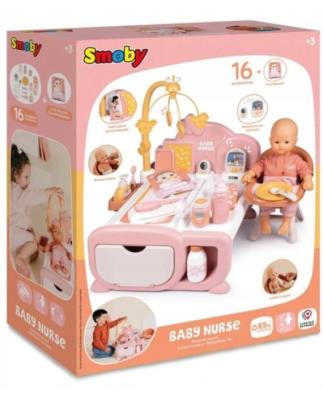Smoby Baby Nurse Elektr Kącik opiekunki. Wydawca: Smoby. SmakLiter.pl Opakowanie Smoby Baby Nurse Elektr Kącik opiekunki