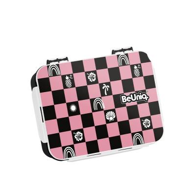 Opakowanie Śniadaniówka Pink BeUniq kratka-różowa BU26SU-3038