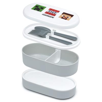 Śniadaniówka ze sztućcami Minecraft Faces LBOX86. Wydawca: PUCKATOR EUROPEAN DISTRIBUTION CENTRE. SmakLiter.pl Opakowanie Śniadaniówka ze sztućcami Minecraft Faces LBOX86