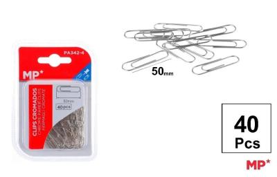 Spinacz biurowy 50mm 40szt srebrne. Wydawca: MP Main Paper. SmakLiter.pl Opakowanie Spinacz biurowy 50mm 40szt srebrne