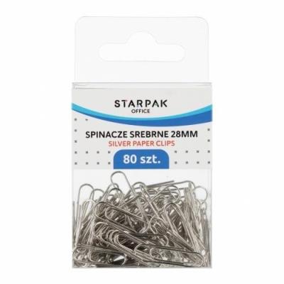 Spinacz metalowy srebrny 80szt. Wydawca: Starpak. SmakLiter.pl Opakowanie Spinacz metalowy srebrny 80szt