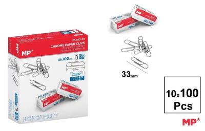 Spinacz srebrny 33mm 10x100szt. Wydawca: MP Main Paper. SmakLiter.pl Opakowanie Spinacz srebrny 33mm 10x100szt