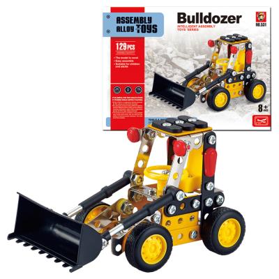 Spychacz do skręcania 129 elementów. Wydawca: Askato. SmakLiter.pl Opakowanie Spychacz do skręcania 129 elementów