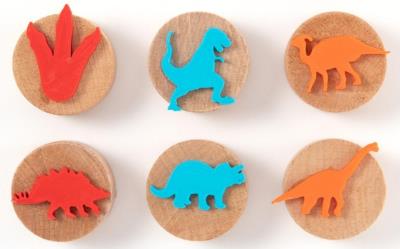 Opakowanie Stemple drewniane dinozaury 6szt