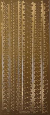 Opakowanie Stiker ażurowy 10x23cm bordiurka złoty