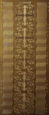 Opakowanie Stiker ażurowy 10x23cm bordiurka złoty