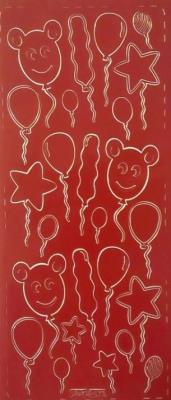 Opakowanie Stiker ażurowy 10x23cm czerwony