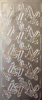 Opakowanie Stiker ażurowy 10x23cm srebrny