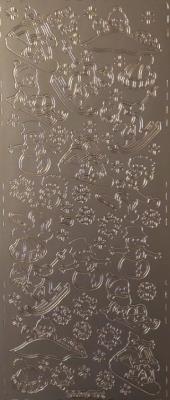 Opakowanie Stiker ażurowy 10x23cm srebrny