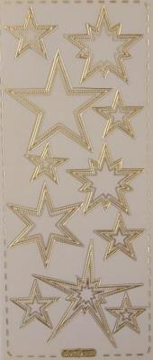 Opakowanie Stiker ażurowy 10x23cm transparentny złoty