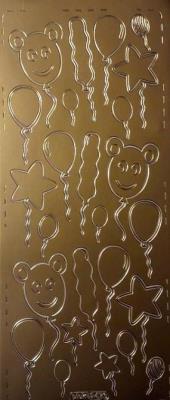 Opakowanie Stiker ażurowy 10x23cm złoty