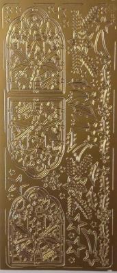 Opakowanie Stiker ażurowy 10x23cm złoty