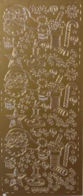 Opakowanie Stiker ażurowy 10x23cm złoty