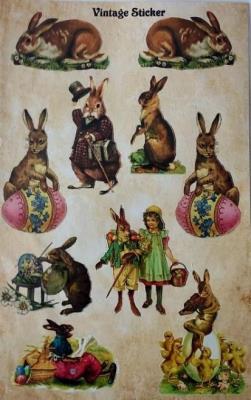 Opakowanie Stikery wielkanocne Vintage Sticker 16x25cm