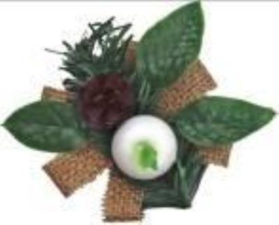 Stroiki świąteczne na jutowej wstążce 10cm 3szt. Wydawca: Titanum. SmakLiter.pl Opakowanie Stroiki świąteczne na jutowej wstążce 10cm 3szt