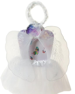 Opakowanie Strój aniołka krzydełka ze spódniczką + aureolka