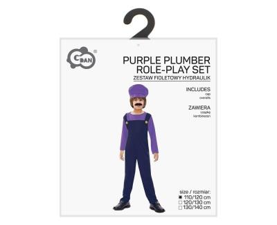 Opakowanie Strój dla dzieci Fioletowy hydraulik 110/120cm