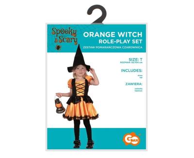 Opakowanie Strój dla dzieci Pomarańczowa Czarownica r.92/104