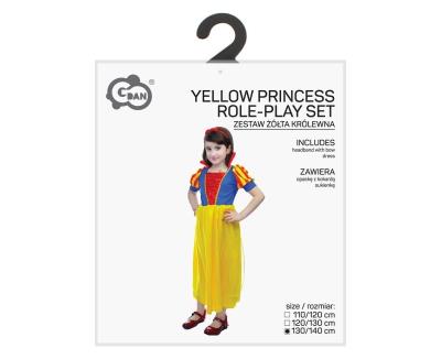Opakowanie Strój dla dzieci Żółta królewna 130/140cm
