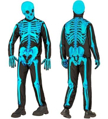 Opakowanie Strój szkielet neonowy niebieski rozm. 158