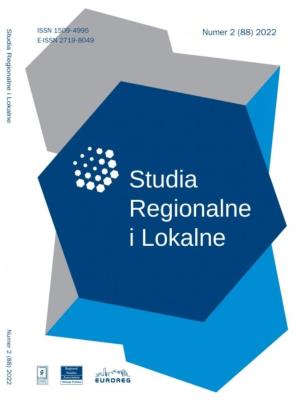 Okładka książki Studia Regionalne i Lokalne 2/2022