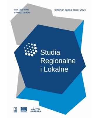 Okładka książki Studia Regionalne i Lokalne Ukrainian Special Issu
