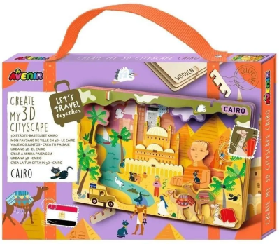 Stwórz pejzaż miejski Kair - puzzle drewniane 3D. Wydawca: AVENIR. SmakLiter.pl Opakowanie Stwórz pejzaż miejski Kair - puzzle drewniane 3D