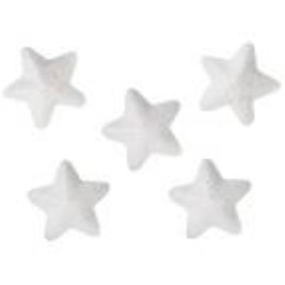 Opakowanie Styropianowe gwiazdki 20x18mm białe 60szt