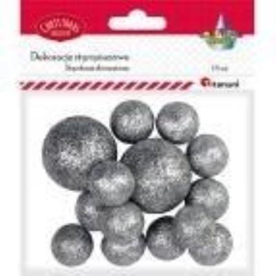Opakowanie Styropianowe kulki 16/25/27mm srebrne 14szt