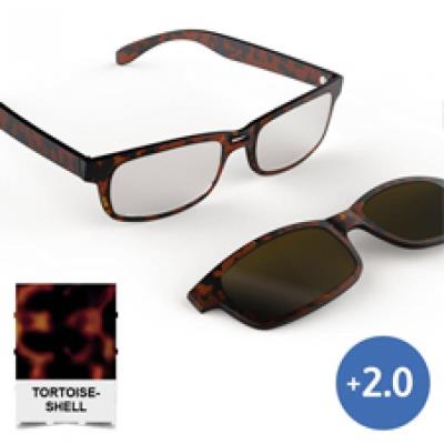 Opakowanie Sun Readers Okulary przeciwsłoneczne brąz +2.0