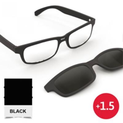 Opakowanie Sun Readers Okulary przeciwsłoneczne czarne +1.5