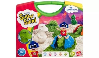 Super Sand Dinozaur w walizce. Wydawca: Goliath. SmakLiter.pl Opakowanie Super Sand Dinozaur w walizce