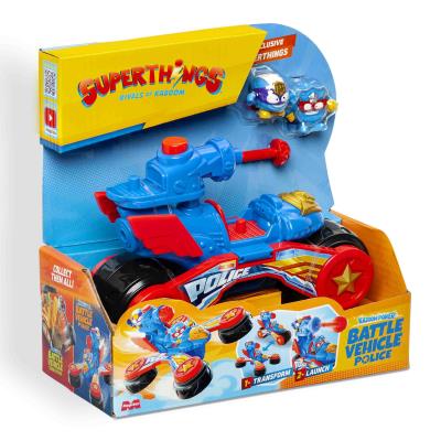 Opakowanie Superthings Battle Vehicles Police Pojazd +figurki