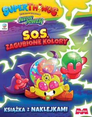 Okładka książki SuperThings Neon Power książka z naklejkami