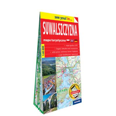 Okładka książki Suwalszczyzna papierowa mapa turystyczna 1:85 000