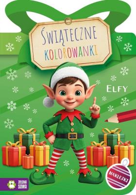 Okładka książki Świąteczne kolorowanki. Elfy