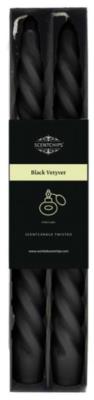 Świeca stołowa zakręcona Black Vetiver 2szt. Wydawca: ScentChips. SmakLiter.pl Opakowanie Świeca stołowa zakręcona Black Vetiver 2szt
