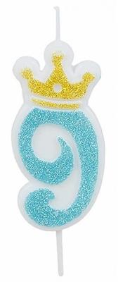 Opakowanie Świeczka 9 niebieska 6,8cm PARTY GO