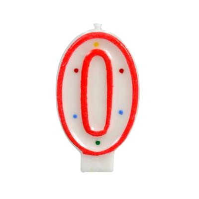 Świeczka cyferka 0 kropki. Wydawca: ARPEX. SmakLiter.pl Opakowanie Świeczka cyferka 0 kropki