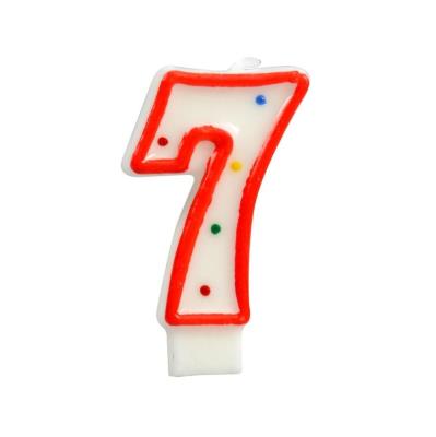 Świeczka cyferka 7 kropki. Wydawca: ARPEX. SmakLiter.pl Opakowanie Świeczka cyferka 7 kropki