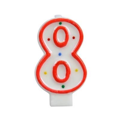 Świeczka cyferka 8 kropki. Wydawca: ARPEX. SmakLiter.pl Opakowanie Świeczka cyferka 8 kropki