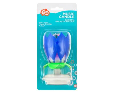 Opakowanie Świeczka grająco-tańcząca niebieska blister
