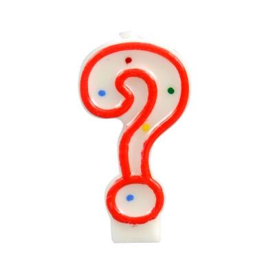 Świeczka pytajnik kropki. Wydawca: ARPEX. SmakLiter.pl Opakowanie Świeczka pytajnik kropki