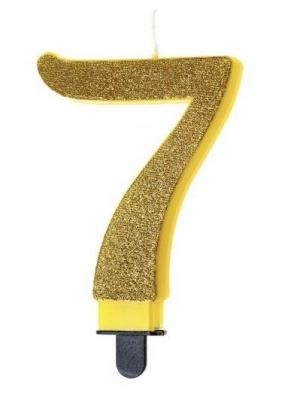 Opakowanie Świeczka urodzinowa brokatowa 7